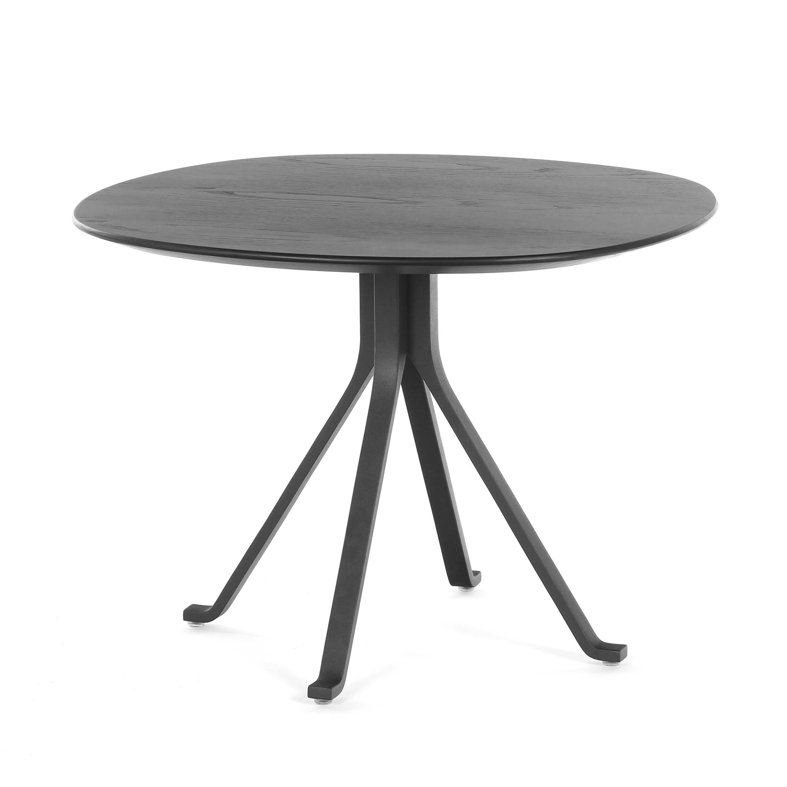Кофейный стол Blink с деревянной столешницей диаметр 60