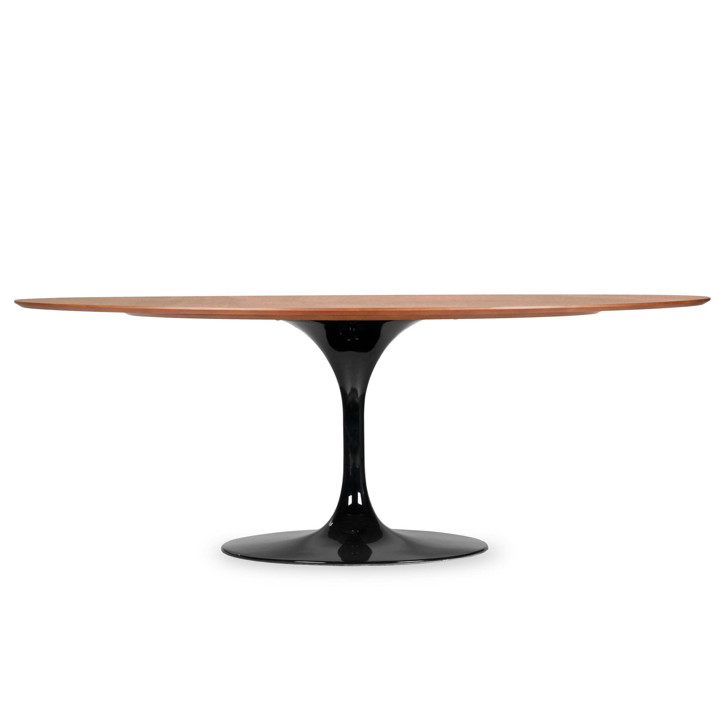 Обеденный стол Tulip овальный с деревянной столешницей