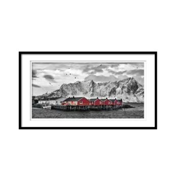 Постер Red Houses on Lofoten 74,2х128,2